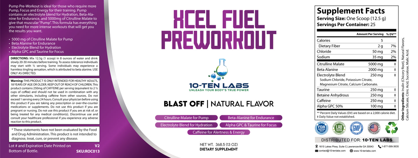 XCEL Fuel Pump Pre-Workout Blast Off