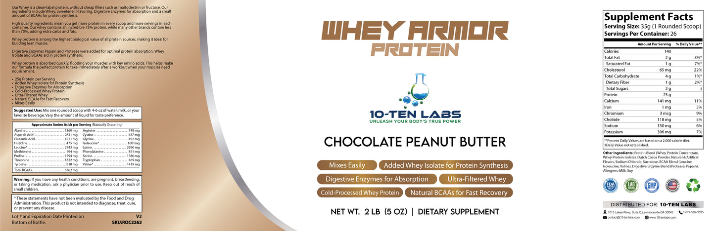 2lb Whey Chocolate Peanut Butter – 26 servings