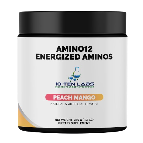 Amino12 Energized Aminos Peach Mango 360g – 40 servings