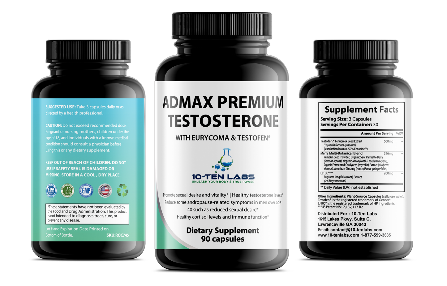 Admax Premium Testosterone w/ Testofen